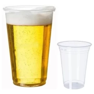 Copo PP Liso 500ml Chopp Descartável C/100 Unidades