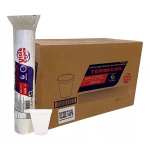 Copo Isopor Térmico 180ml (1cx) – Branco Liso p/ Bebidas