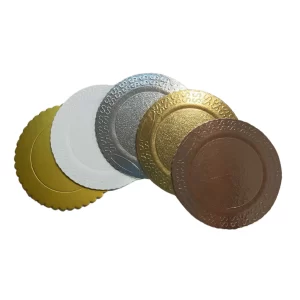 Kit c/ 8 Bases Laminadas Redondas P/ Bolo 15cm Detalhadas