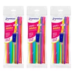 Kit 120 Canudos Decorativos p/ Festa – Drink Colorido e Fun