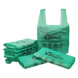 Sacola Plástica Verde 48x55 Lei SP – Pacote c/ 500 Unidades