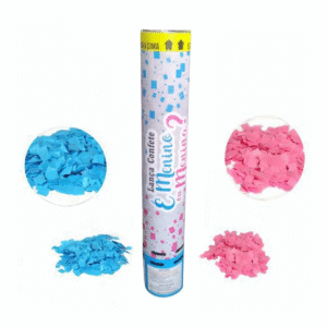 Lança Confete Chá Revelação Cor Azul Silver Festas